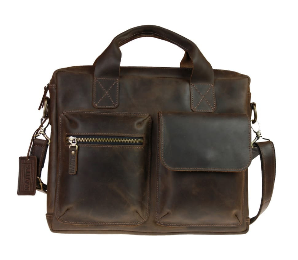 Bag man's for documents large leather A4 SULLIVAN 74220 (46) brown