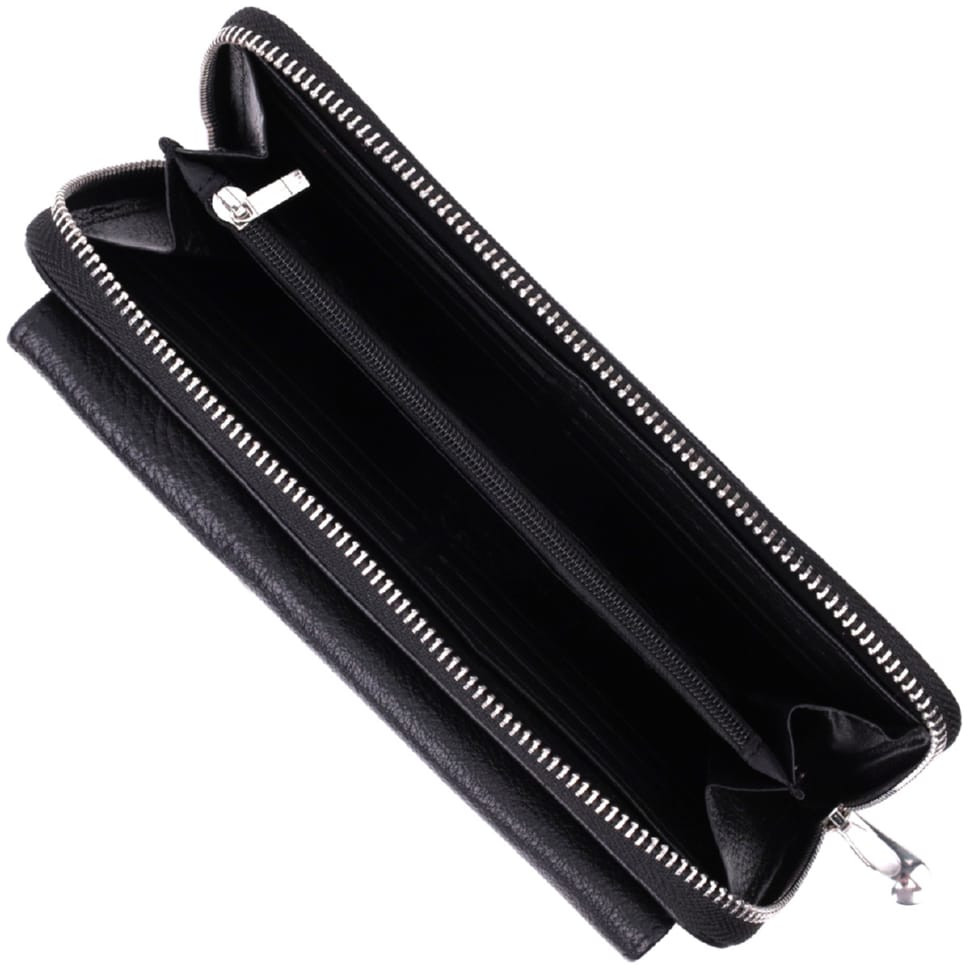 Функциональный кошелек-клатч унисекс из натуральной кожи ST Leather 22529 Черный