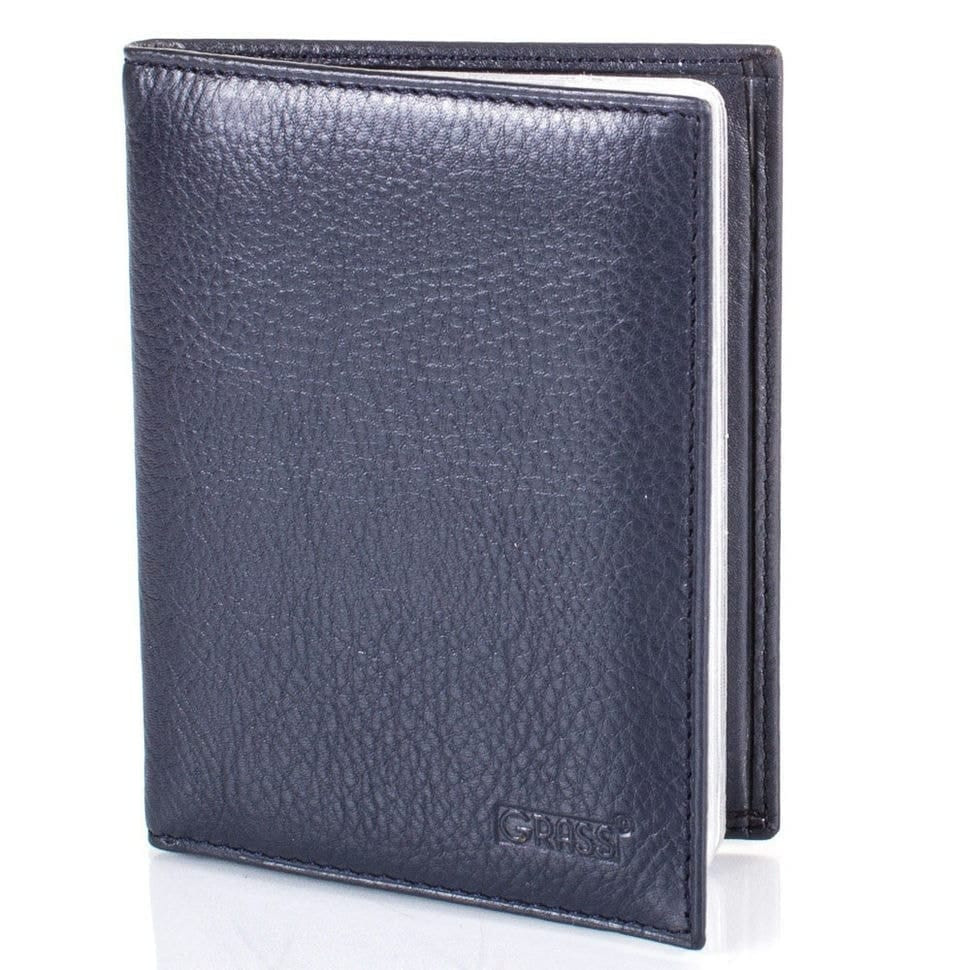 Обкладинка для документів шкіряна GRASS 555-18 синій флотар