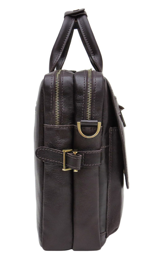 Молодіжний шкіряний портфель коричневого кольору Newery N9523GC