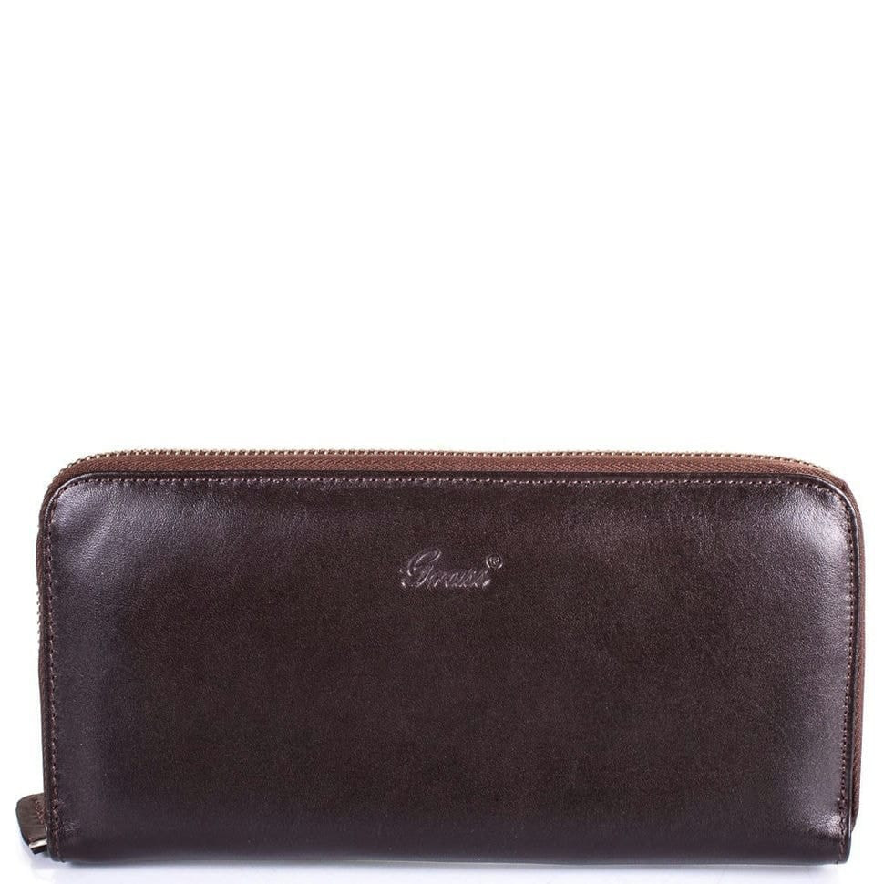 Гаманець жіночий шкіряний GRASS 145-4 коричневий гладкий