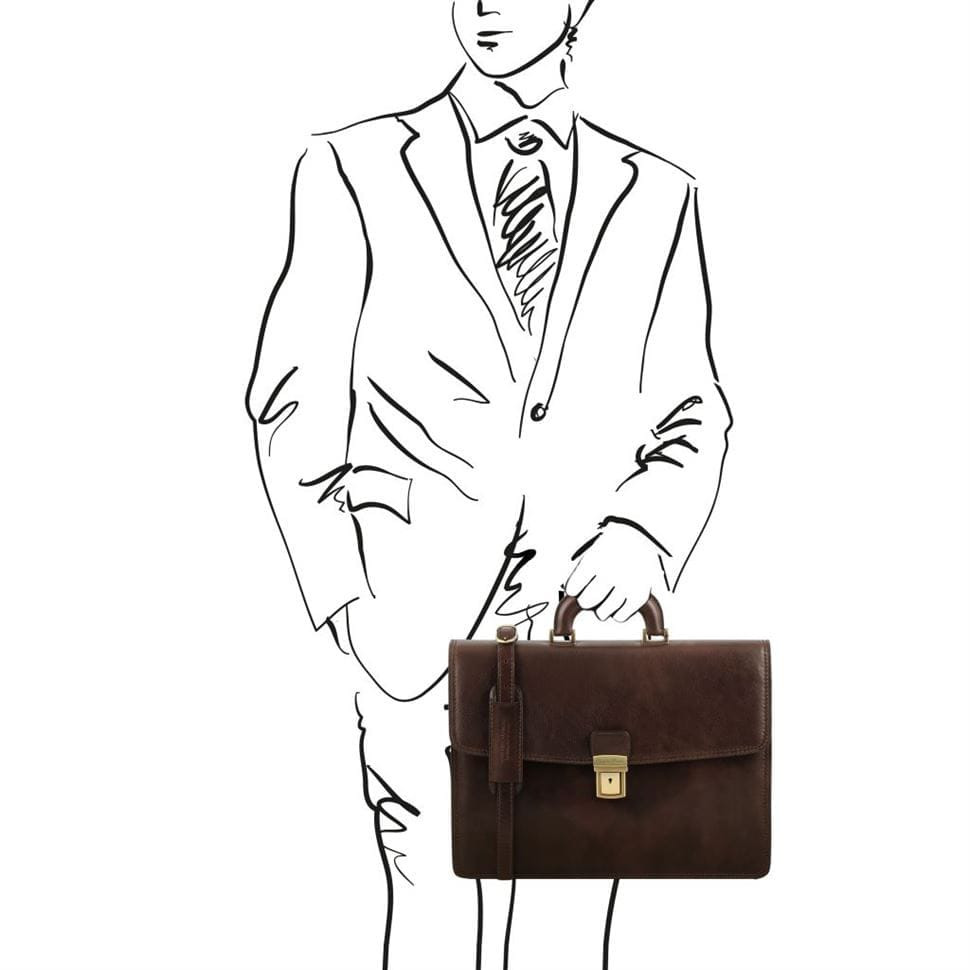 AMALFI Портфель чоловічий з одним відділенням зі шкіри Tuscany Leather TL141351