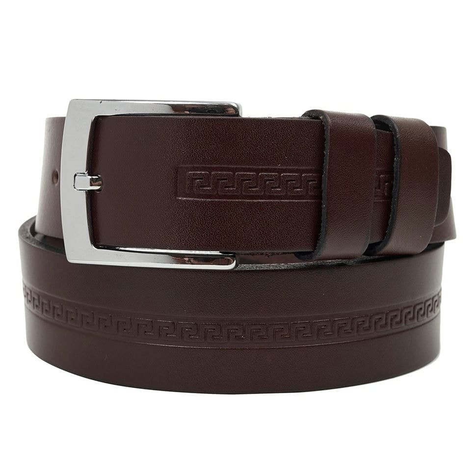 Ремінь шкіряний YSK джинси 4см 4-3032-2 коричневий