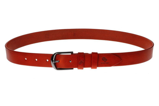 Шкіряний ремінь Labbro, червоний бренд Grande Pelle