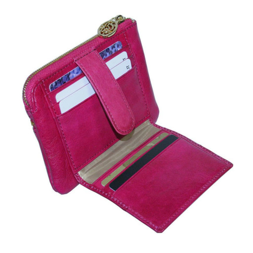 Шкіряне портмоне Topkapi 3461 geranio малиновий