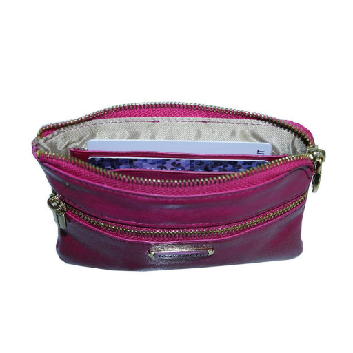 Шкіряне портмоне Topkapi 3461 geranio малиновий