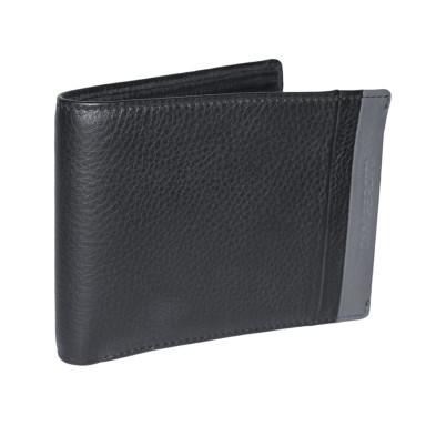 Leather wallet Stripes 1656 nero black
