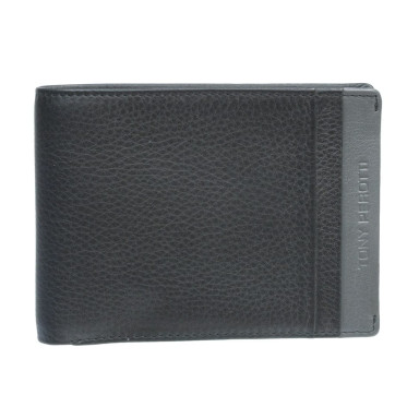 Leather wallet Stripes 1656 nero black