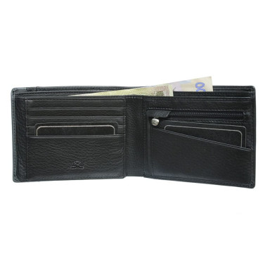 Leather wallet Stripes 1656 nero black