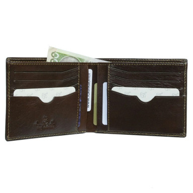 Leather wallet Viasorte 537 moro brown