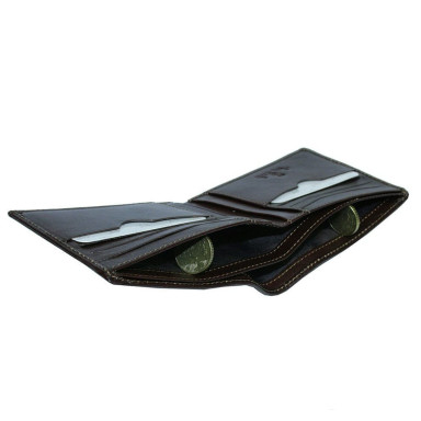 Leather wallet Viasorte 537 moro brown