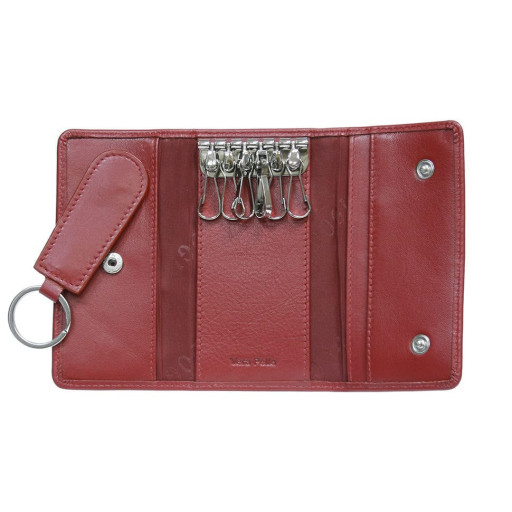 Ключниця шкіряна Cortina 5005 rosso червоний