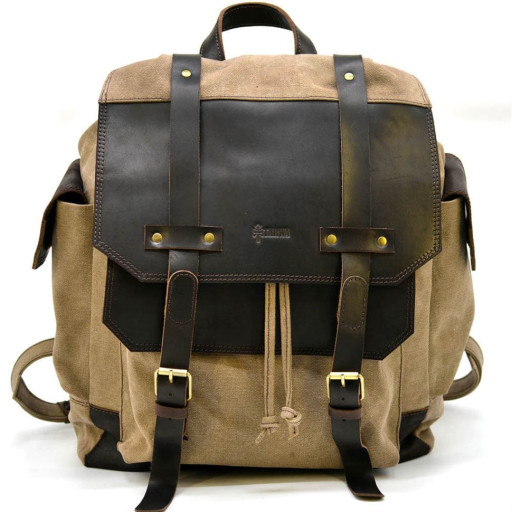 Міський рюкзак Урбан в комбінації канвас та шкіра RSc-6680-4lx TARWA