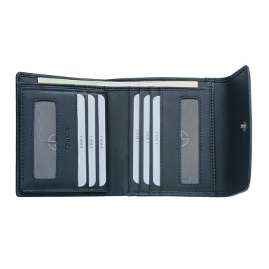 Leather wallet Cortina 5087 navy blue