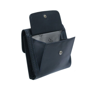 Leather wallet Cortina 5087 navy blue