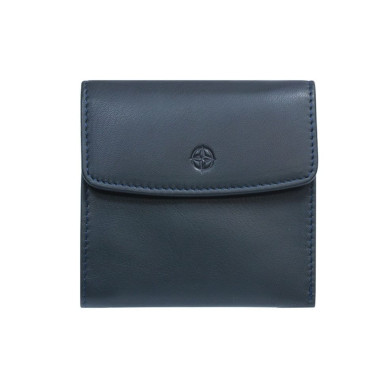 Leather wallet Cortina 5087 navy blue