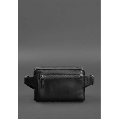 Кожаная поясная сумка Dropbag Minі черная