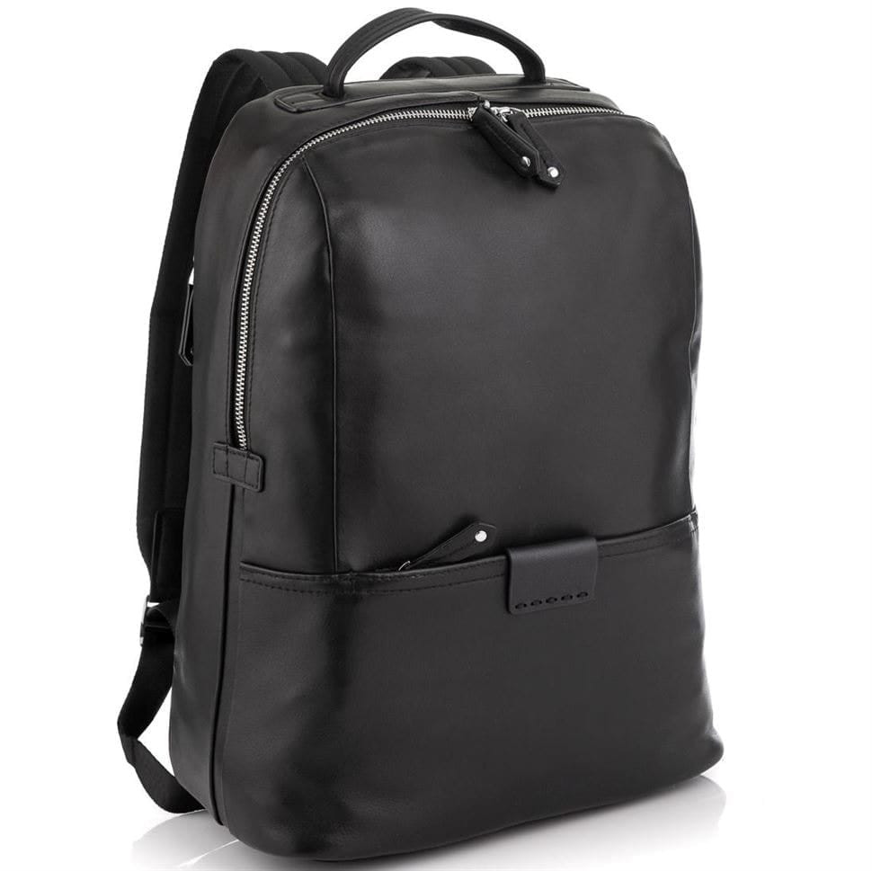 Чоловічий шкіряний рюкзак для ноутбука на один відділ Tiding Bag NM29-88056A