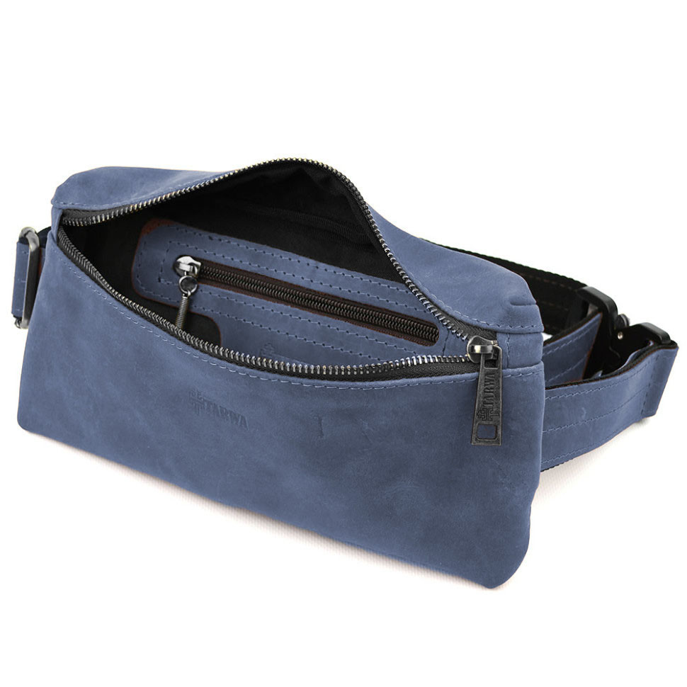 Mens waist bag (over the shoulder) small TARWA Blue (RК-1818-3md)