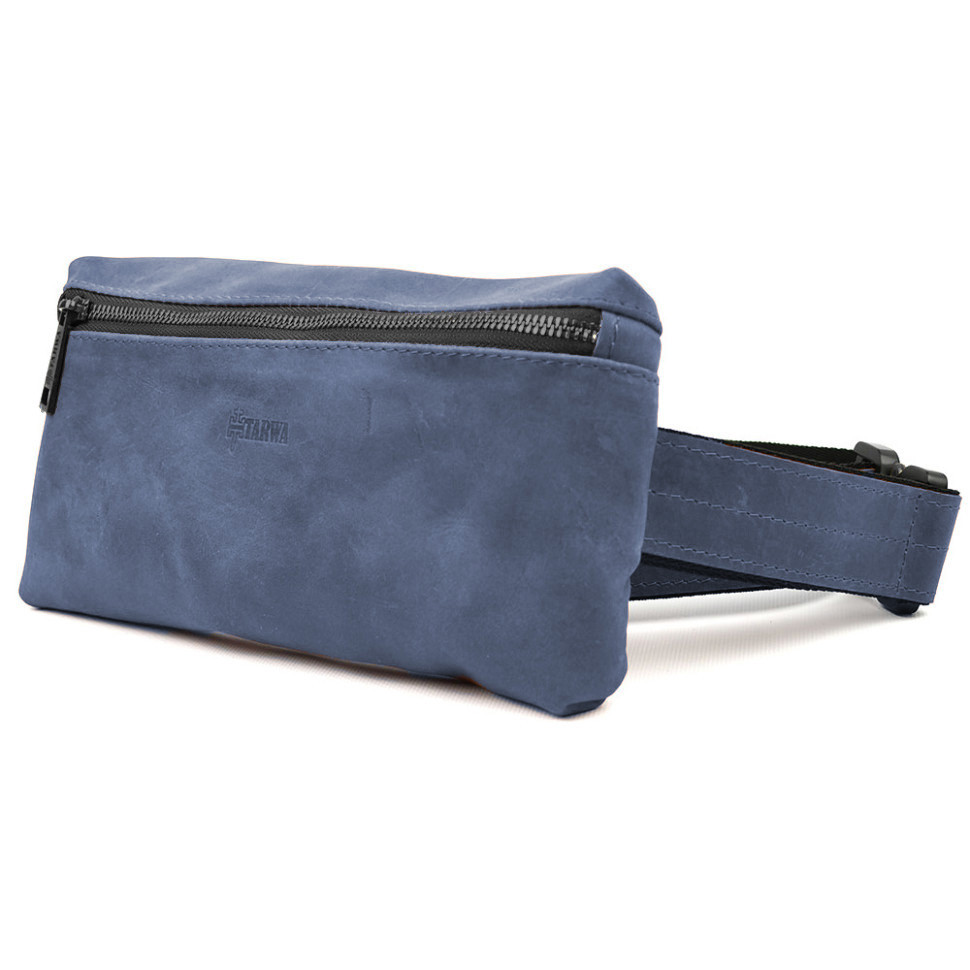 Mens waist bag (over the shoulder) small TARWA Blue (RК-1818-3md)