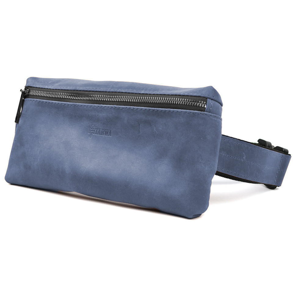 Mens waist bag (over the shoulder) small TARWA Blue (RК-1818-3md)