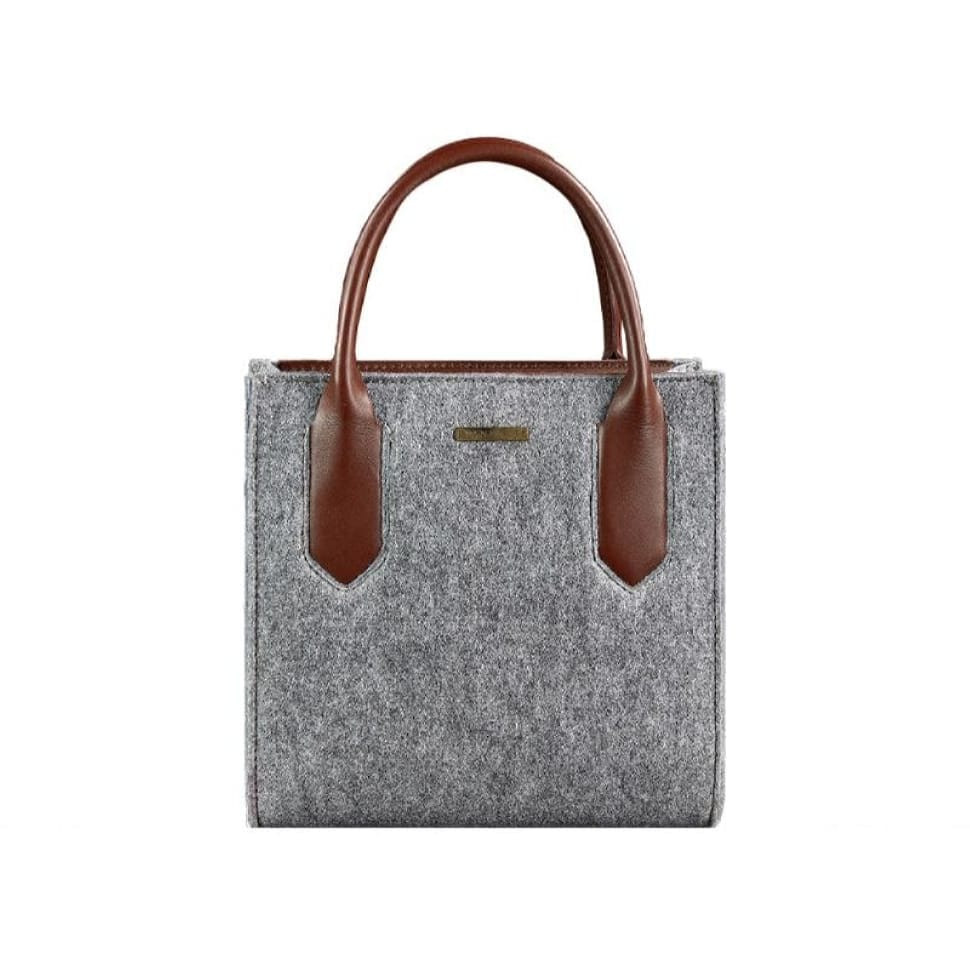 Фетрова жіноча сумка-кроссбоді Blackwood зі шкіряними коричневими вставками