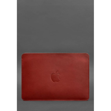 Чехол из натуральной кожи для MacBook 13 дюйм Красный