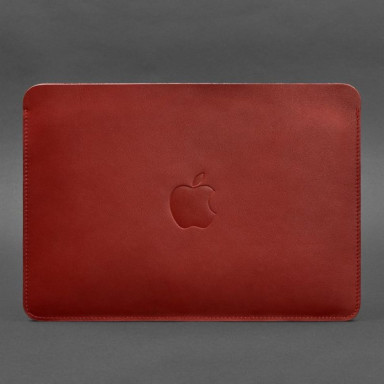 Чехол из натуральной кожи для MacBook 13 дюйм Красный