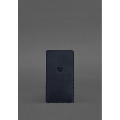 Кожаный чехол для iPhone 13 Синий Crazy Horse