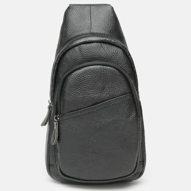 Men's leather backpack Keizer K16802-black