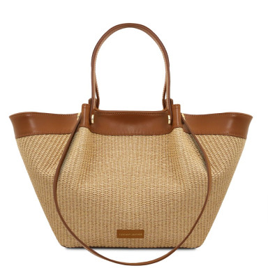 Soleil Raffia shopping bag