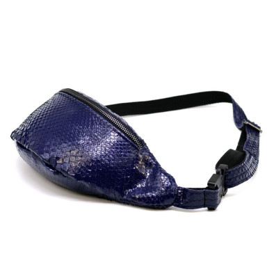 Exclusive banana belt bag made of python skin REP3-3035-3md from Tarwa