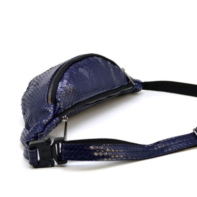Exclusive banana belt bag made of python skin REP3-3035-3md from Tarwa