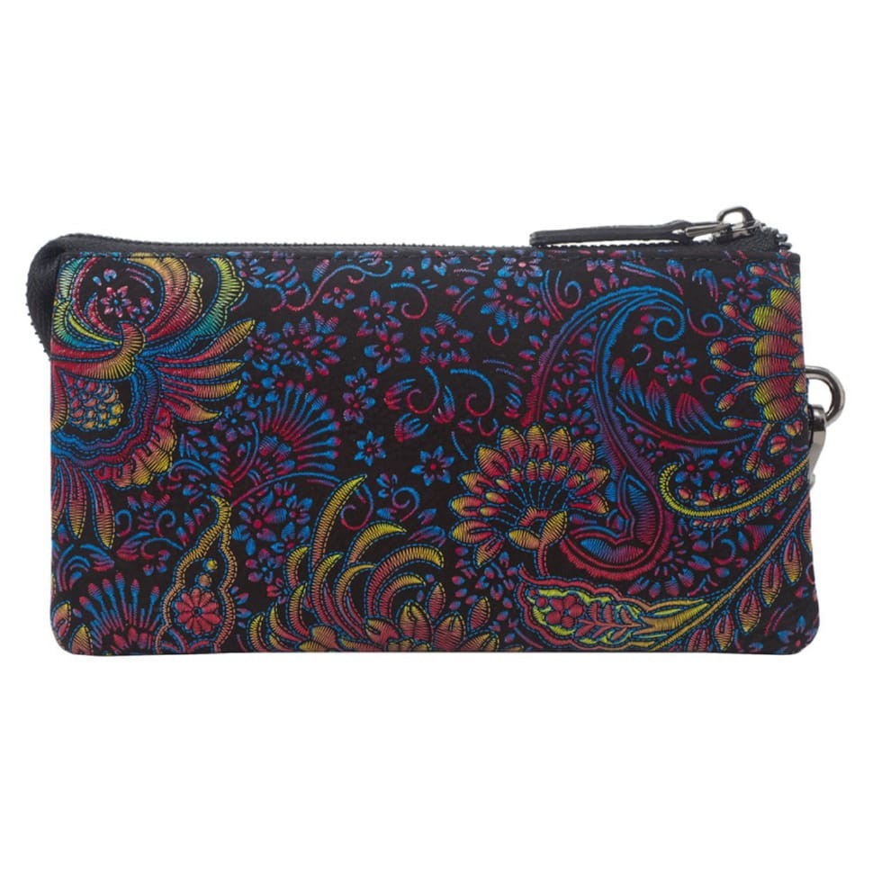 Косметичка-клатч шкіра Desisan 063-955 сині квіти