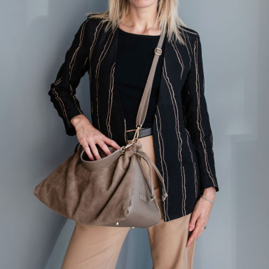 Allure Soft suede leather shopping bag