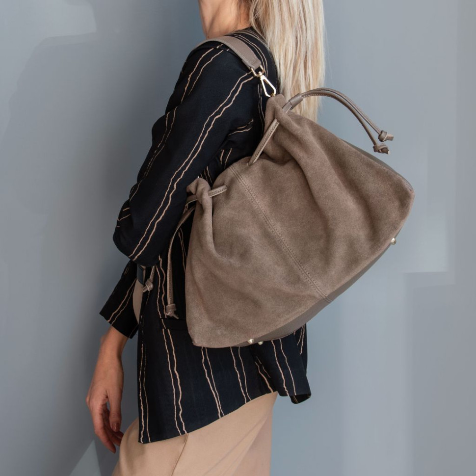 Allure Soft suede leather shopping bag