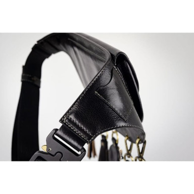 Leather Fanny Pack Bag Belt Bag for Women - Rebecca - Black Time Resistance 5211101