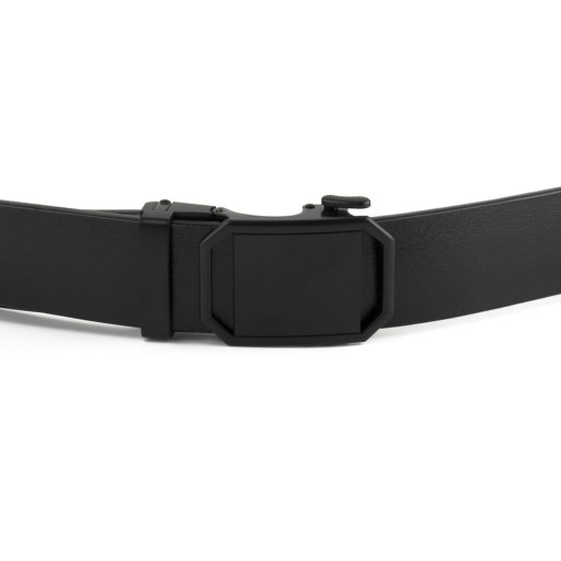 Ремінь чоловічий з матовою пряжкою Vintage 20269 Чорний