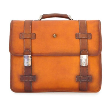 Pratesi BCO500 - Briefcase Vallombrosa in cow leather Bruce Cognac