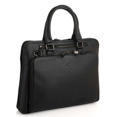 Briefcase leather DER FLINGER DF2019801-1 black
