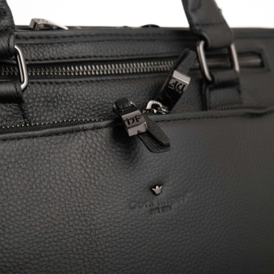 Briefcase leather DER FLINGER DF2019801-1 black