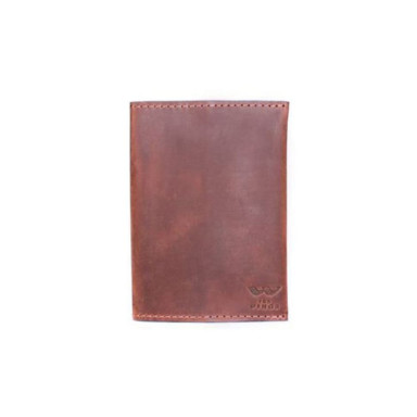 Leather passport cover cognac vintage