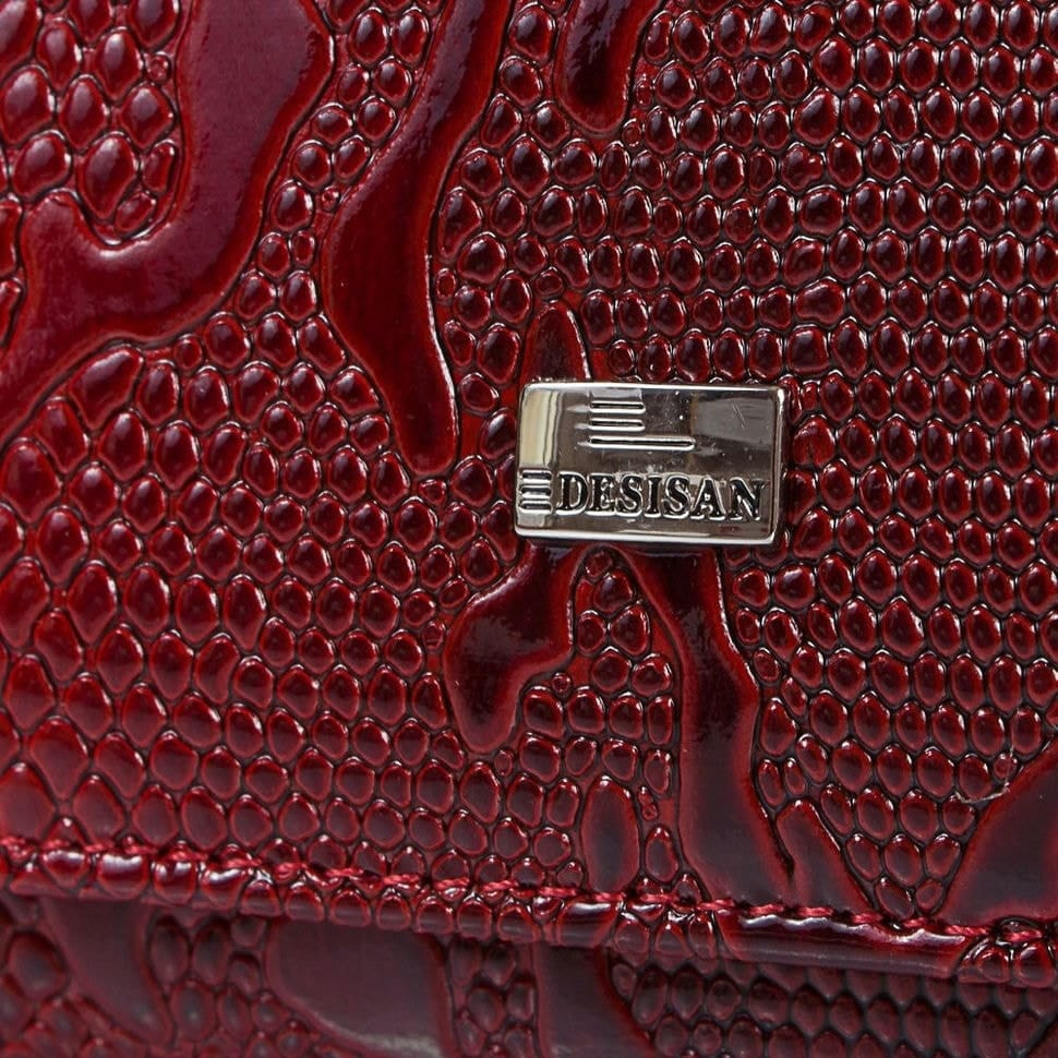 Гаманець жіночий шкіряний Desisan 305-500 червоний візерунок