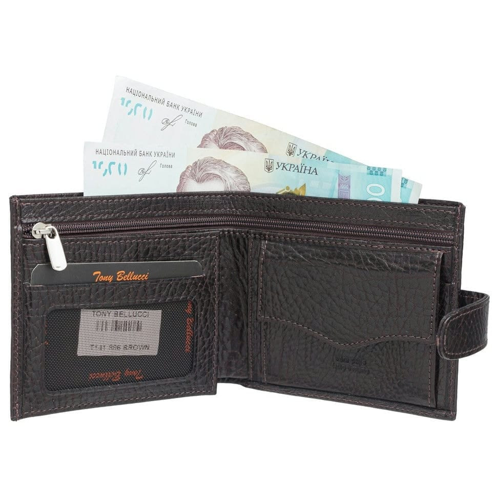 Портмоне шкіра Tony Bellucci 141-886 коричневий флотар