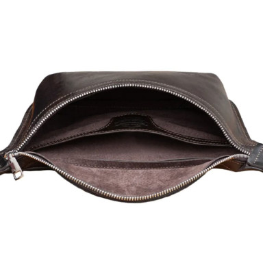 Leather waist bag Grande Pelle 743620 brown