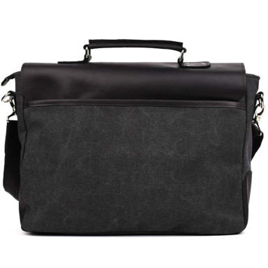 Чоловіча сумка портфель з canvas і кінської шкіри TARWA RAG-3960-3md