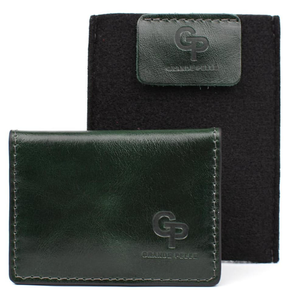 Cover for ID passport car documents rights green Grande Pelle 211391