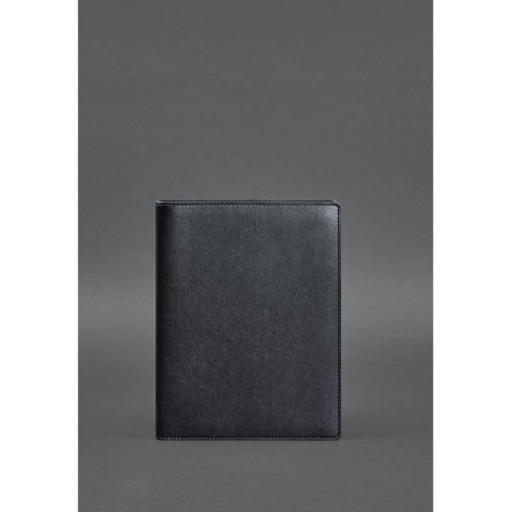 Leather notebook on a segregator (soft cover on rings) 13.0 dark blue