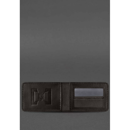 Кожаная обложка для удостоверения БЭБ (Бюро экономической безопасности Украины) Темно-коричневая