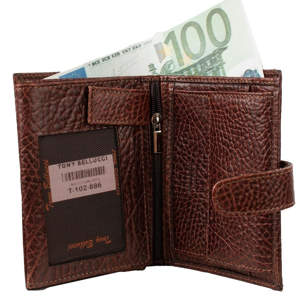 Портмоне шкіра Tony Bellucci 102-886 коричневий флотар
